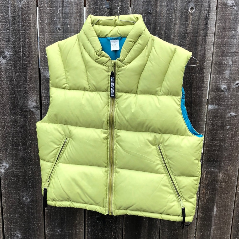 Sierra Designs Goose Down Green Puffer Vest Large